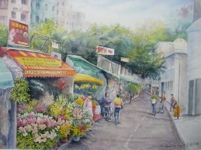 Stanley 赤柱大街  水彩 30''x22''