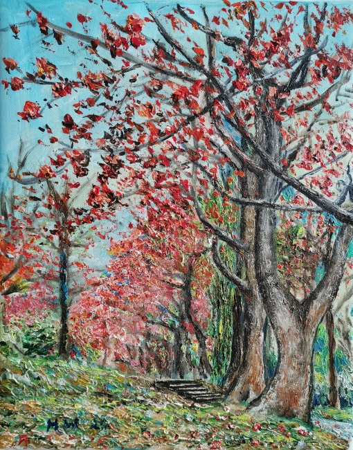 石崗紅棉2024-40x50cm