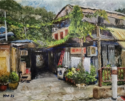 茶果嶺村-40x50cm-塑膠彩