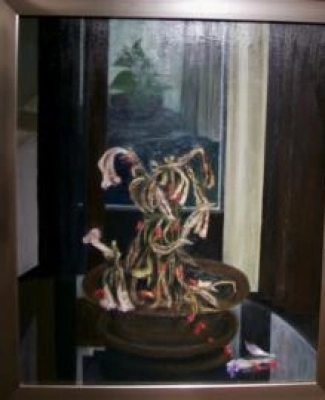生老病死系列—-死-油畫-40-x50-cm