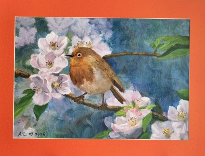 鳥語花香-12-x-16-油畫