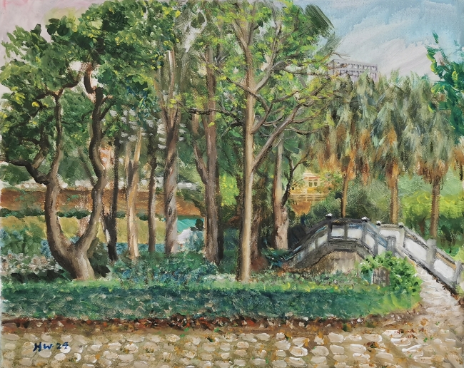 中文大學校園-2024-4-40x50cm