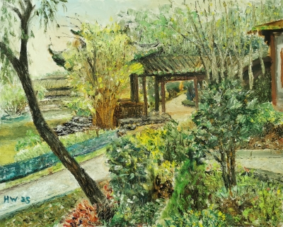 美孚園林-2025-布本油彩-40x50-cm
