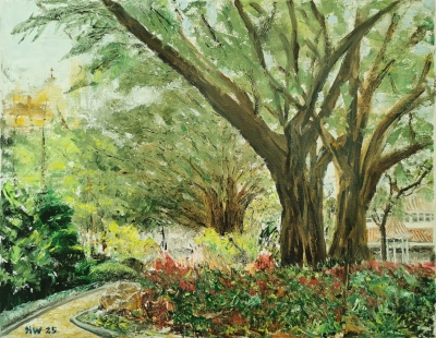 荃灣德華公園-2025-布本油彩-40x50cm