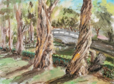 中大校園-2025-40x50cm-布本油彩