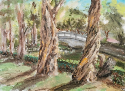 中大校園-2025-40x50cm-布本油彩
