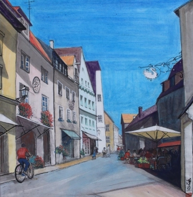 德國小鎮  A Town in Germany  80x80