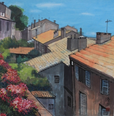 普羅旺斯的房子 Houses in Provence  80x80