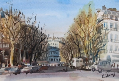 巴黎晨㬢 Paris Morning  60x40