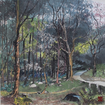 春日城門 Spring Time, Shing Mun Reservior   80x80