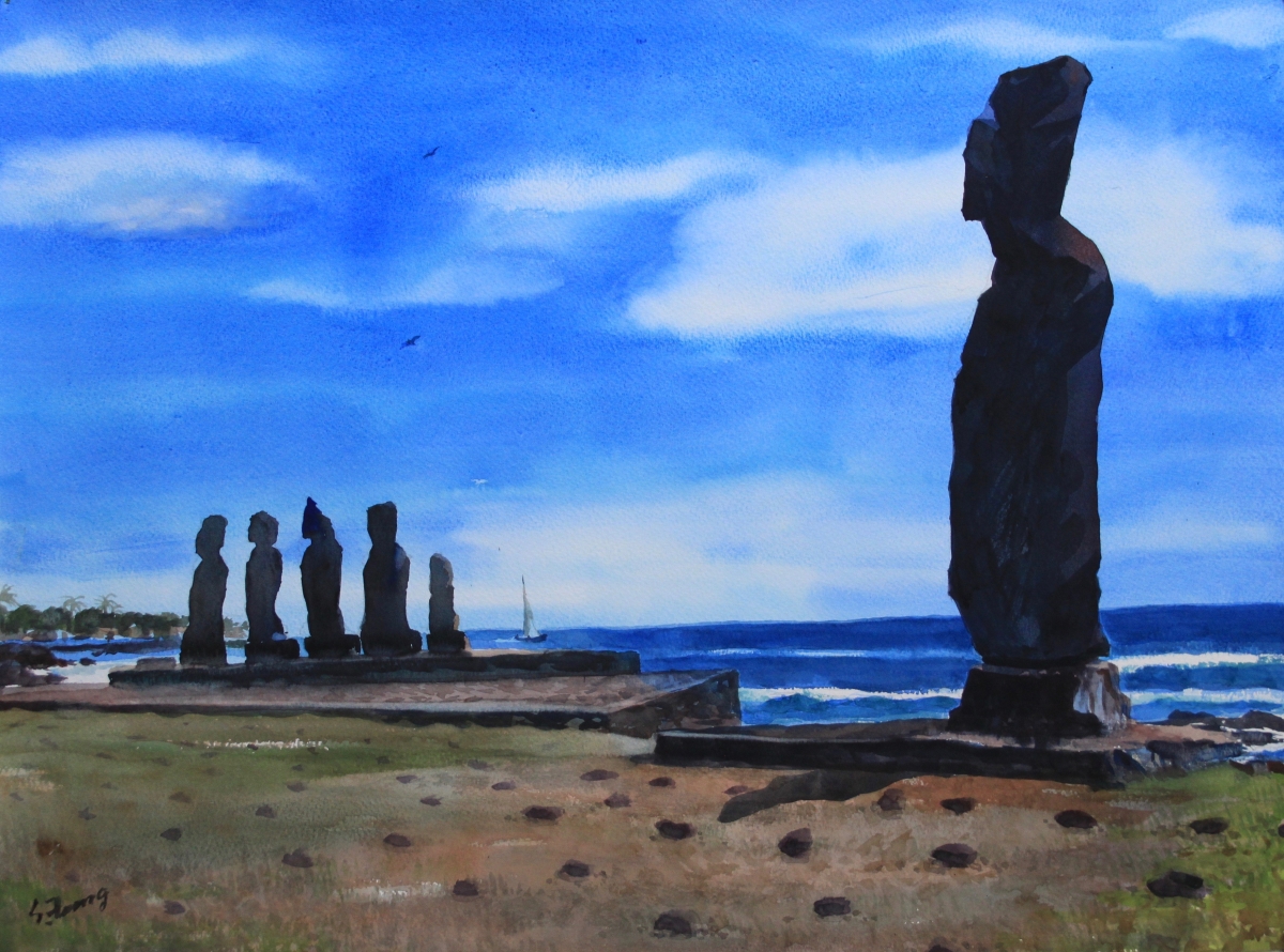 Historical Sites at Easter Island 80x50